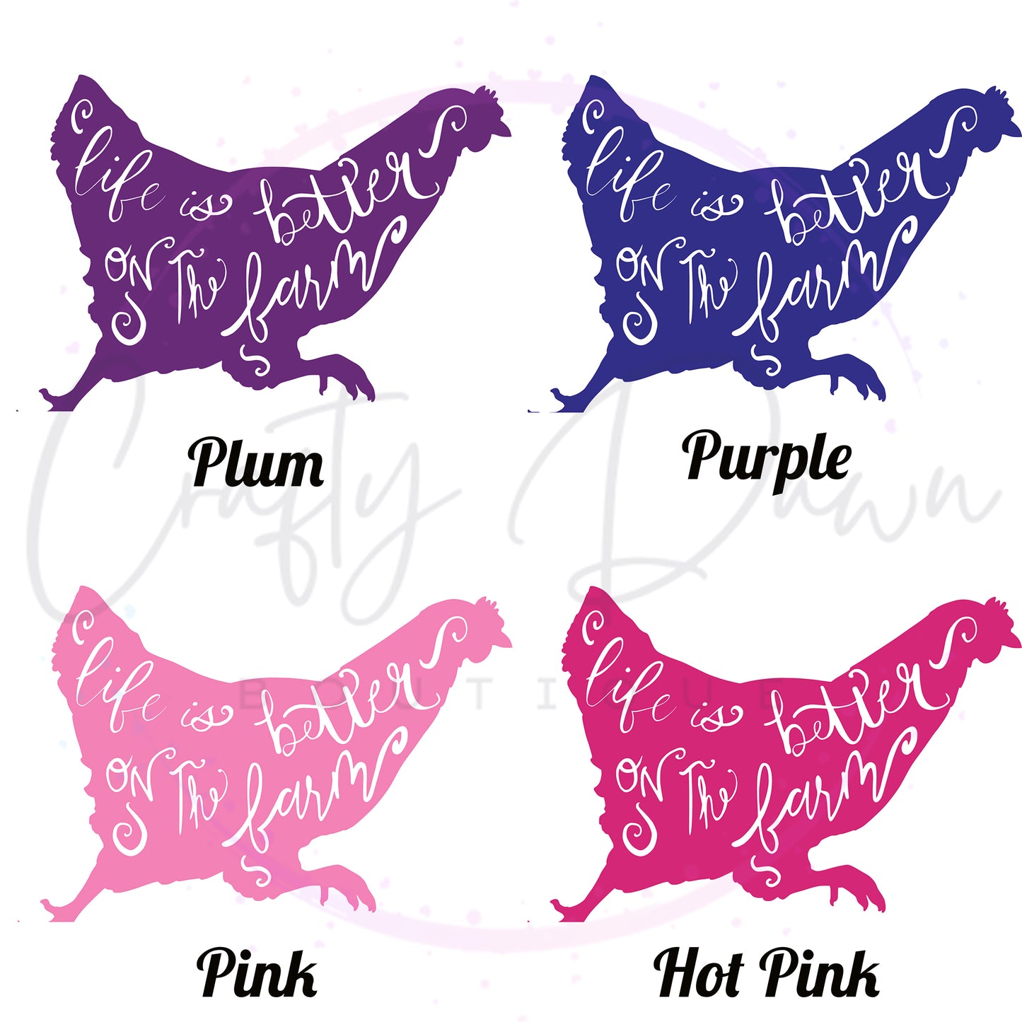 Life Is Better Chicken Decal
