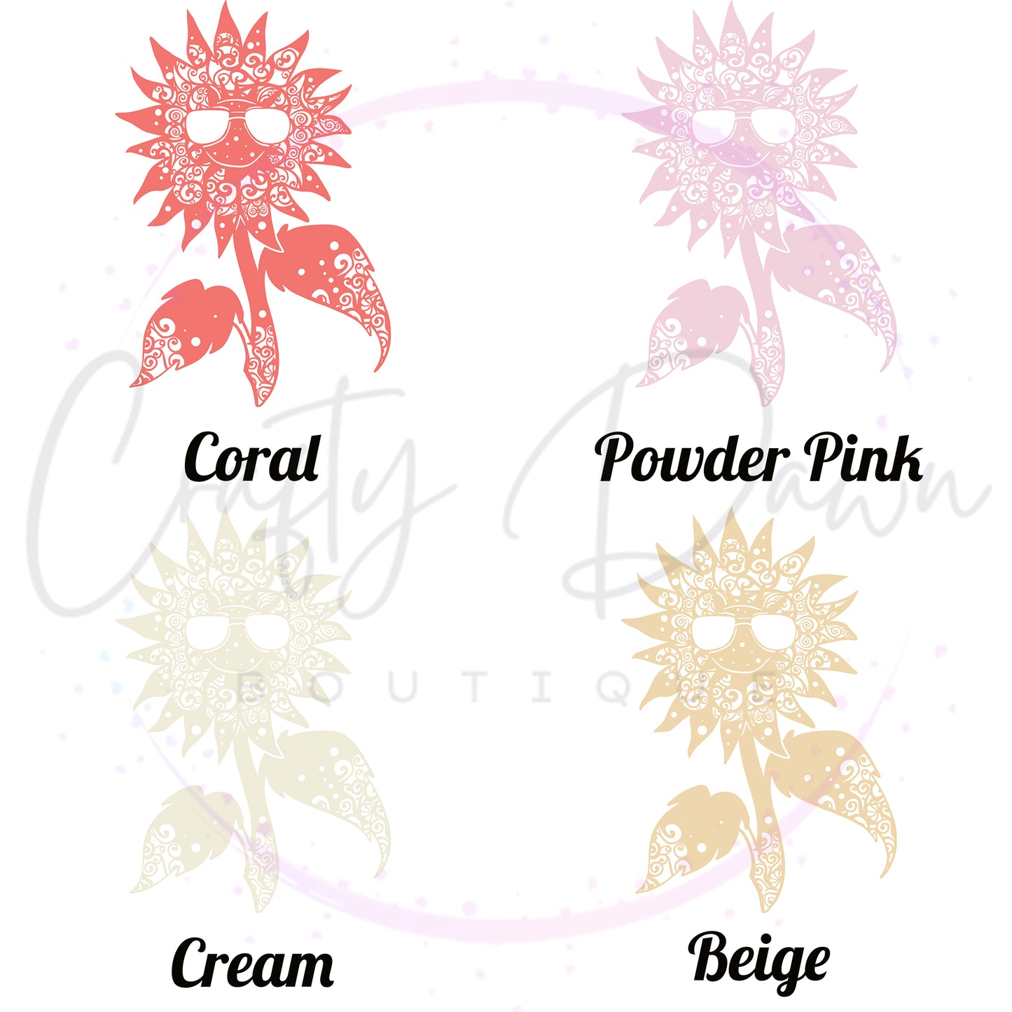Cool Sunflower Mandala Decal