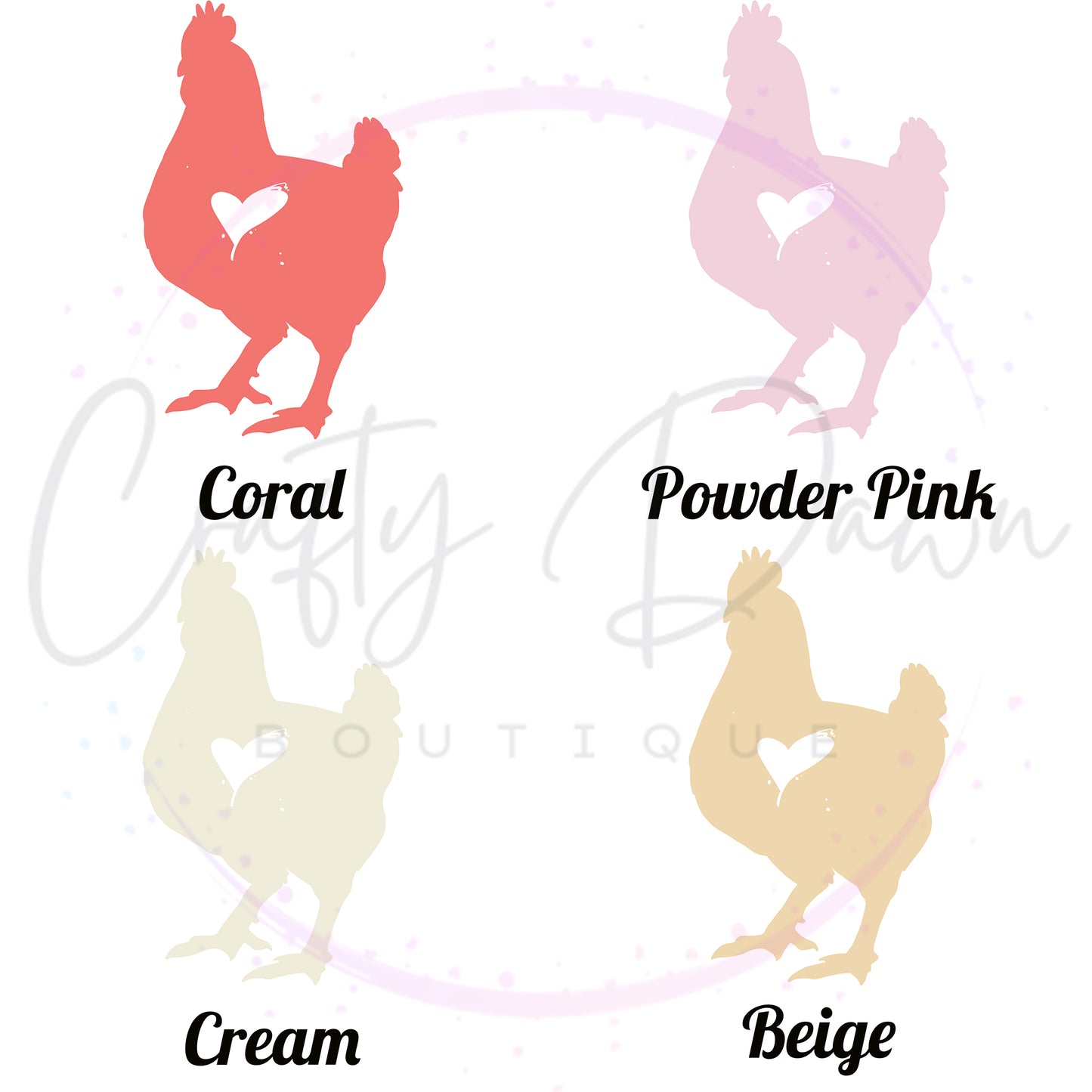 Chicken Heart Decal