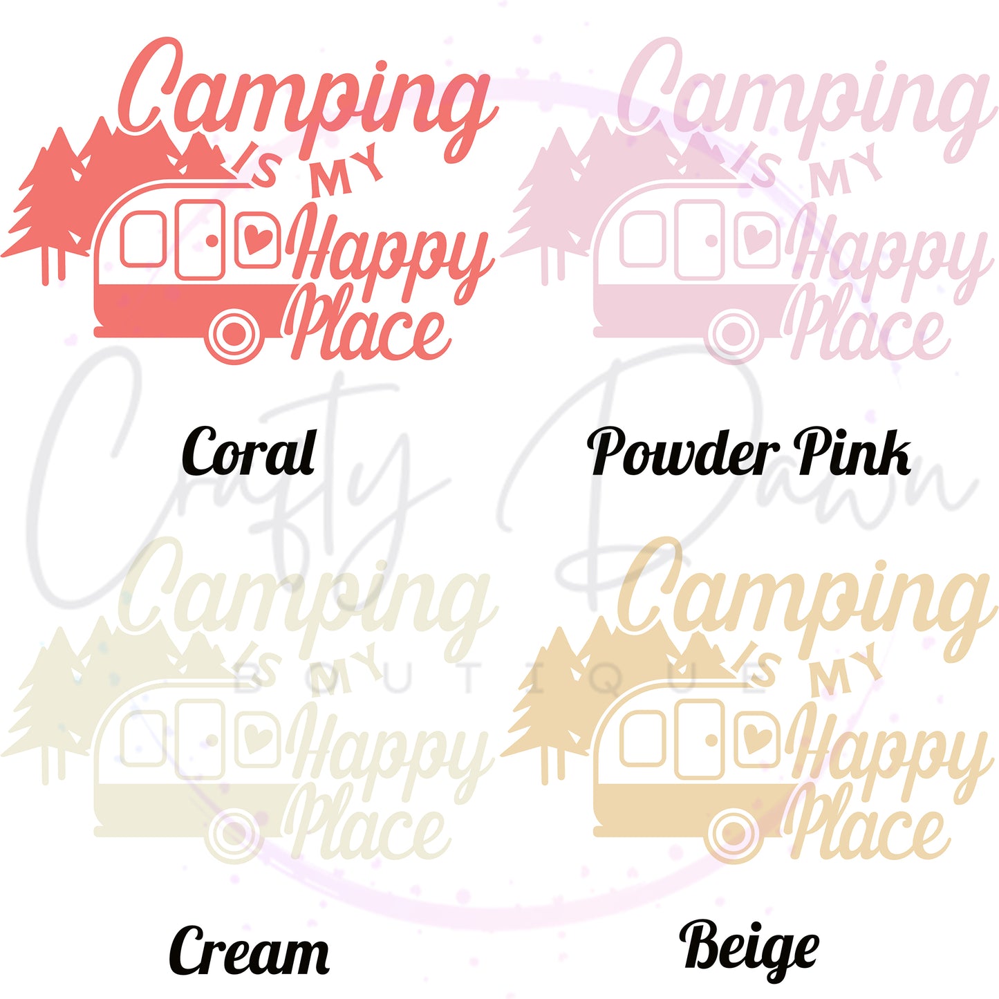 Camping Is My Happy Place Decal