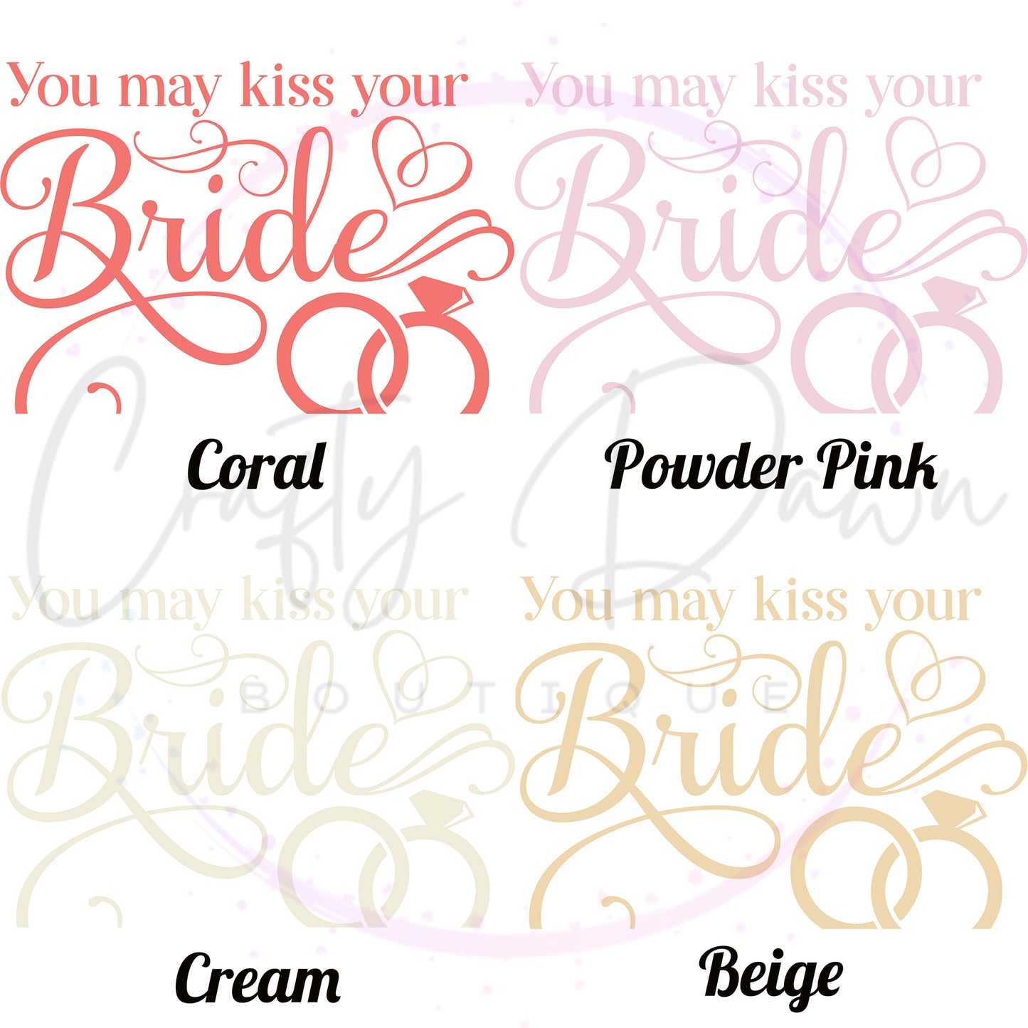 You May Kiss Your Bride Acrylic Sign