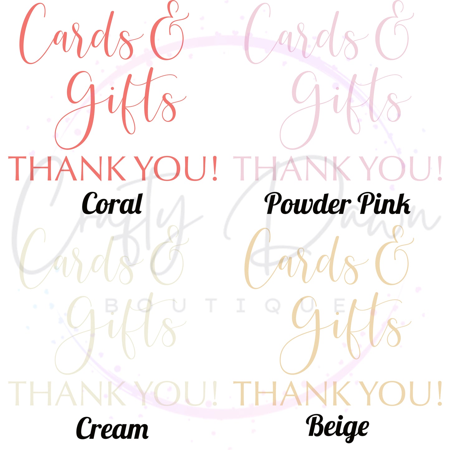 Cards And Gifts Acrylic Sign