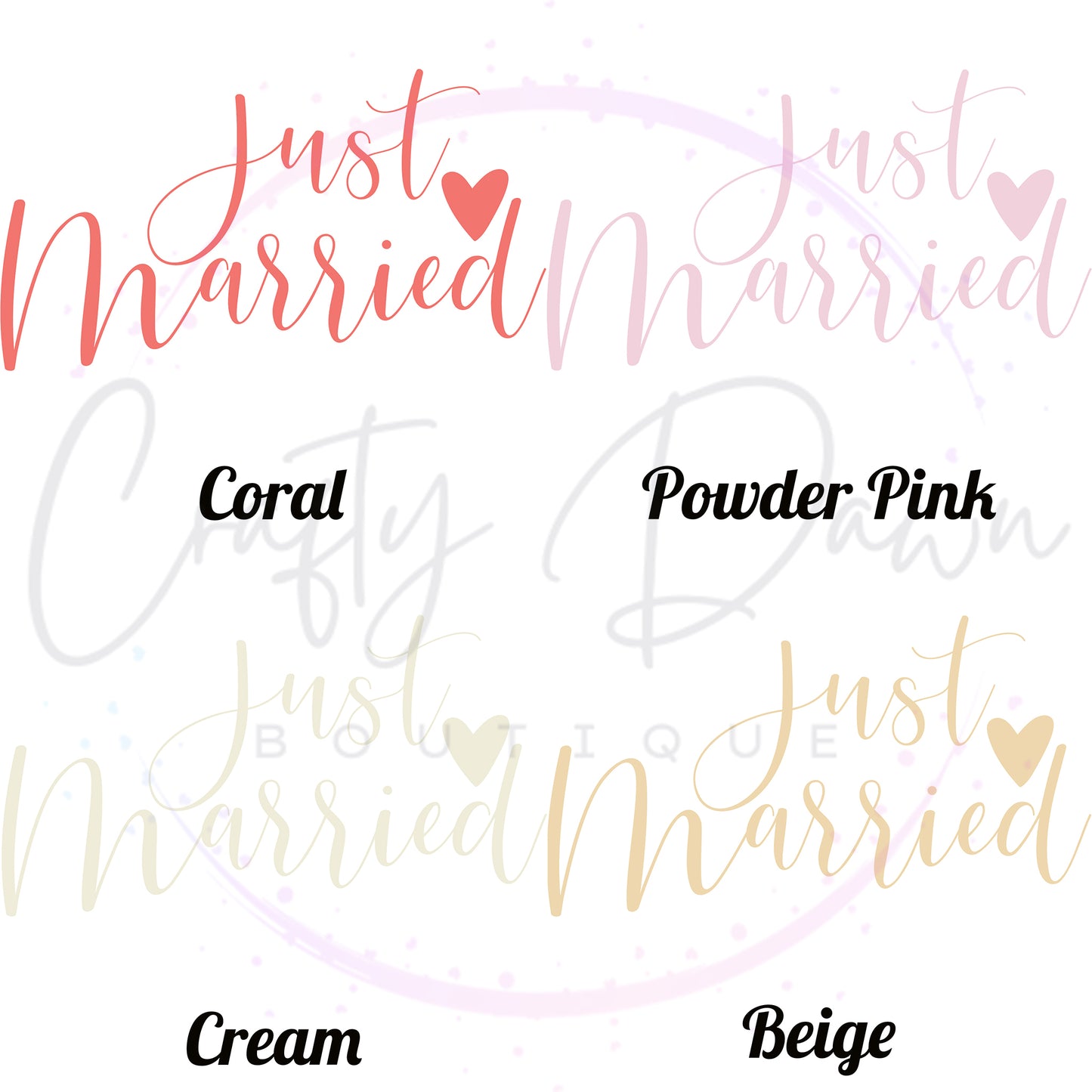 Just Married Acrylic Sign