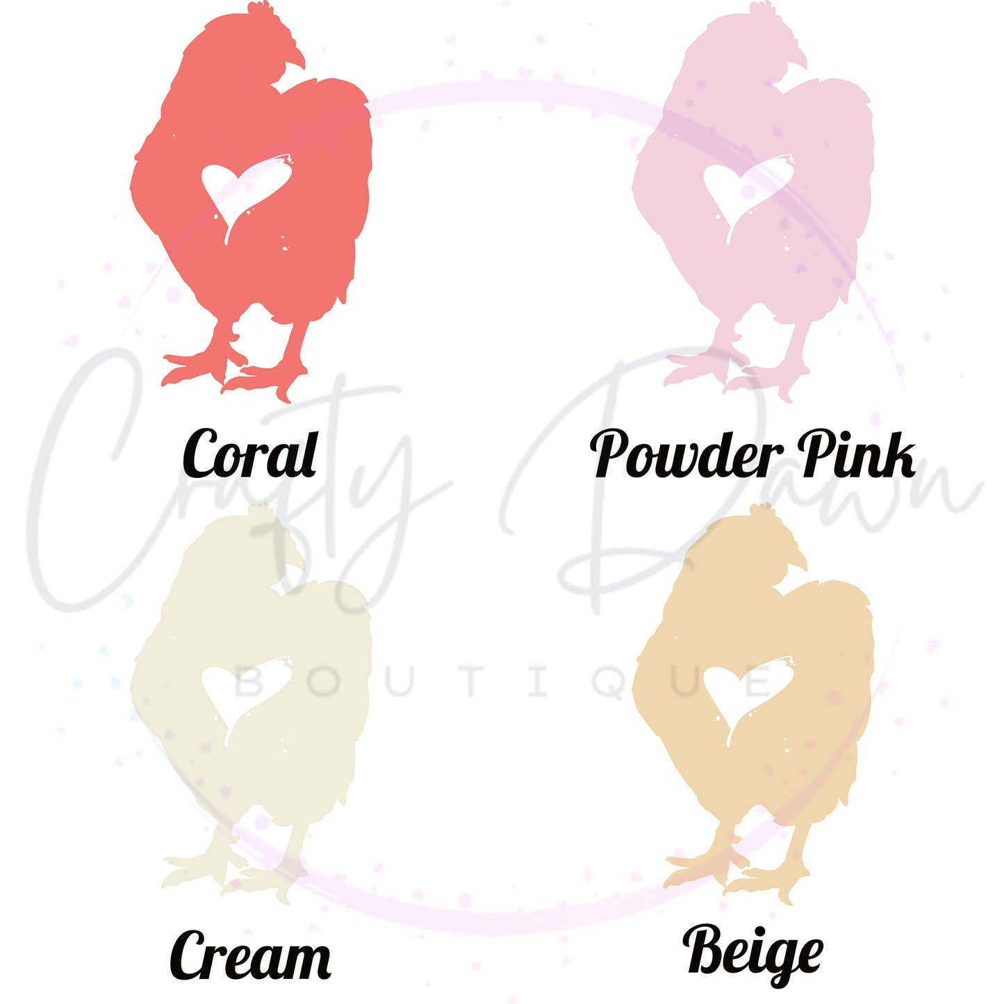 Chicken Heart Decal 2