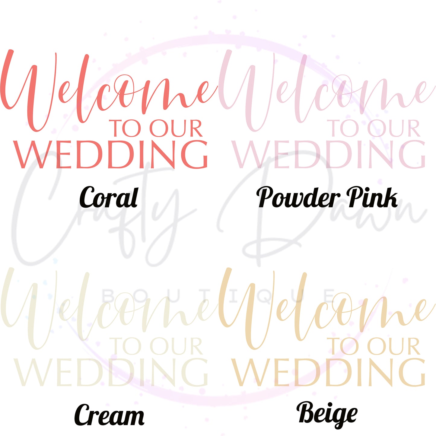 Welcome To Our Wedding Acrylic Sign