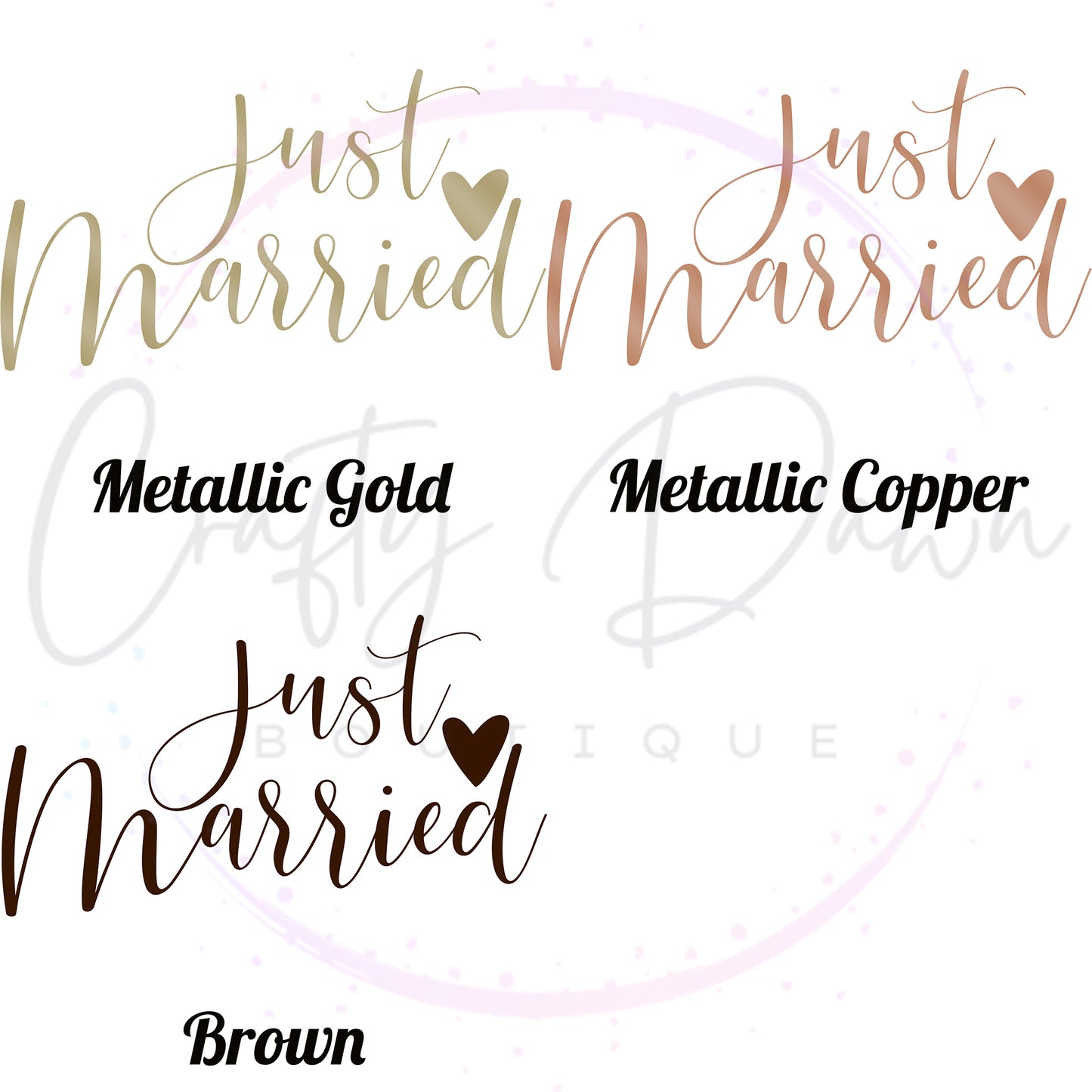 Just Married Acrylic Sign