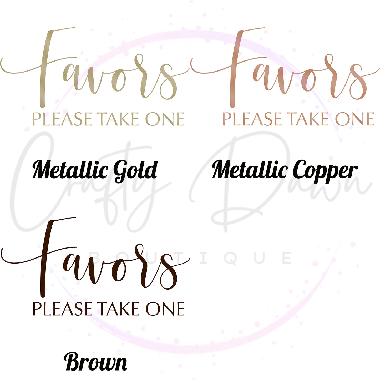 Favors Please Take One Acrylic Sign