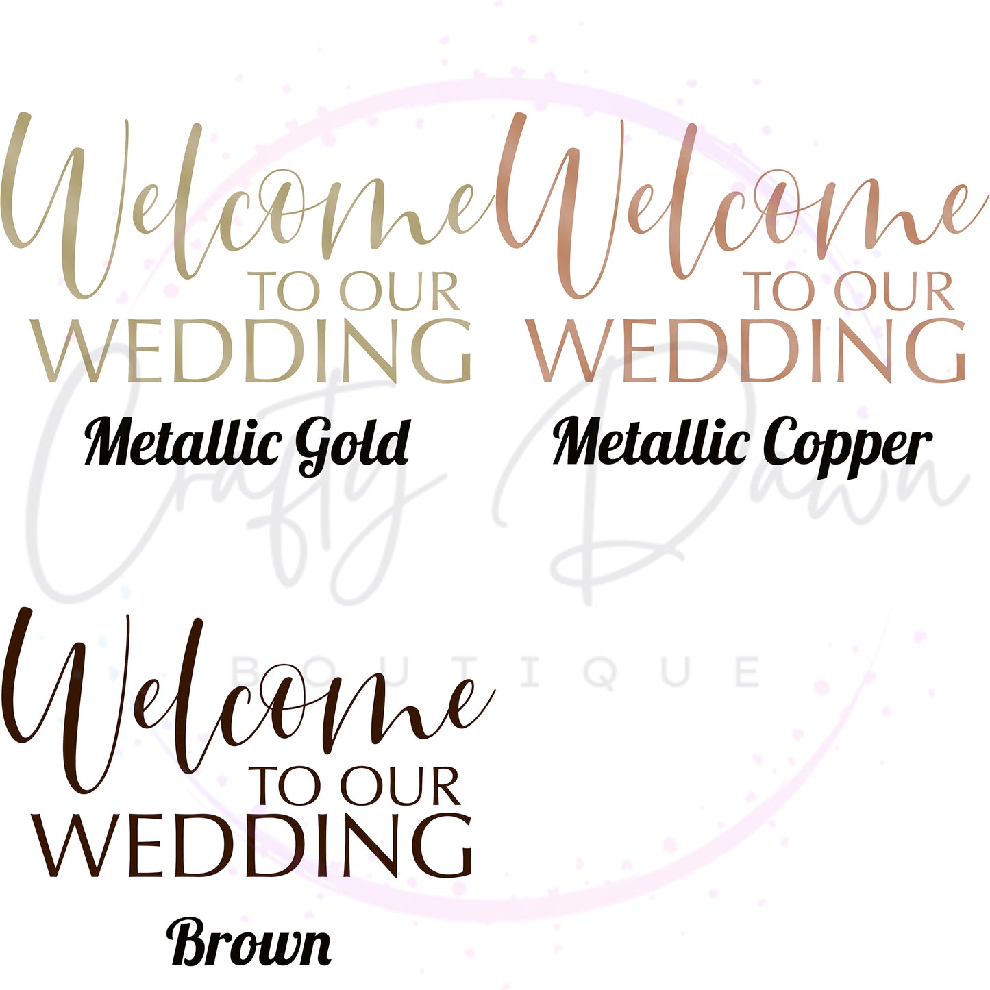 Welcome To Our Wedding Acrylic Sign