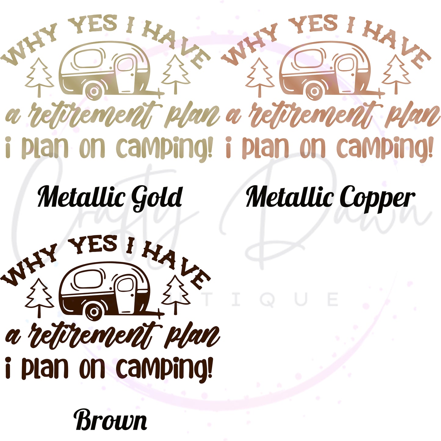 Camping Retirement Plan Decal