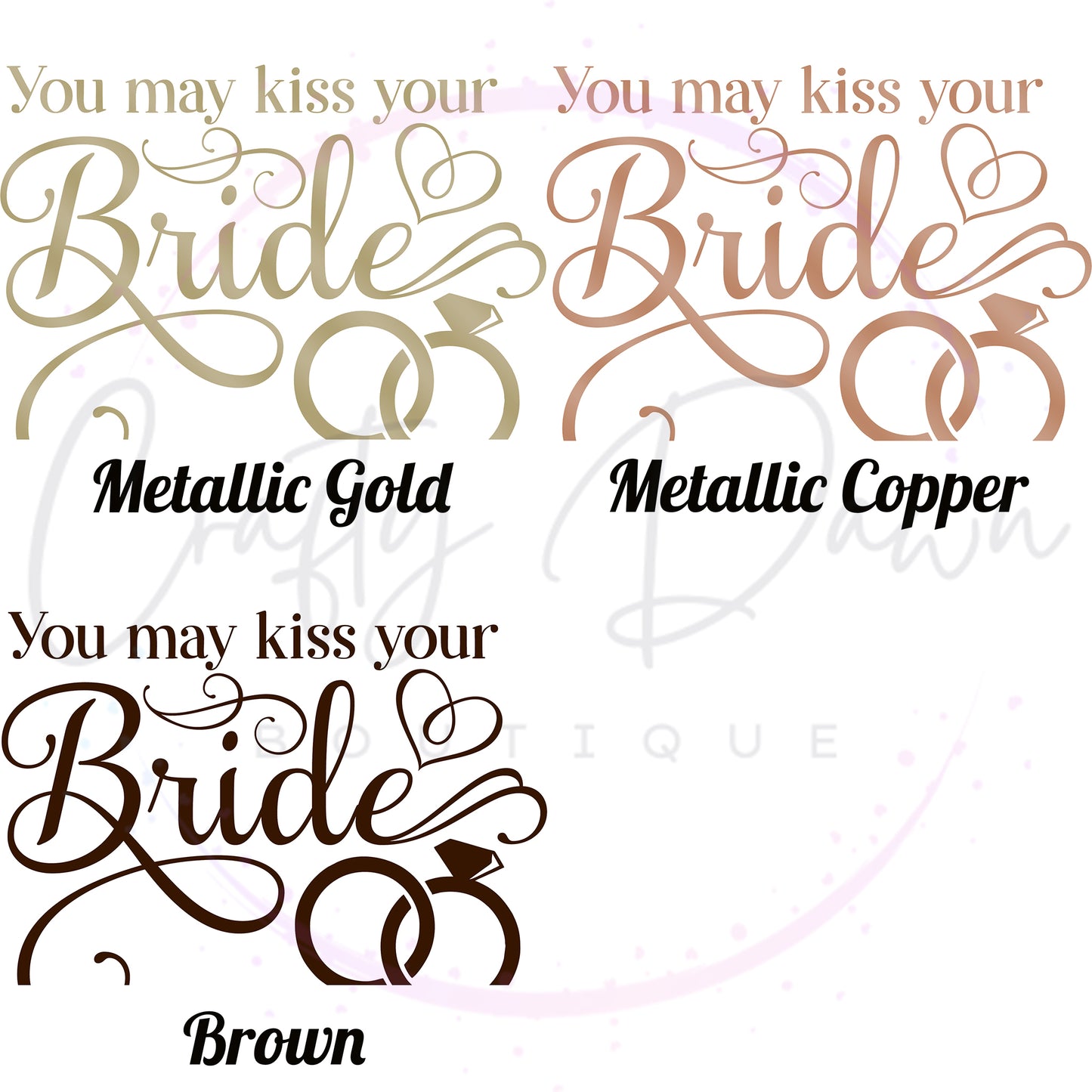 You May Kiss Your Bride Acrylic Sign