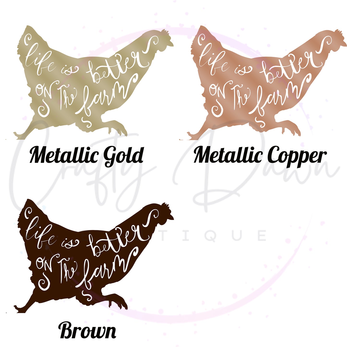 Life Is Better Chicken Decal