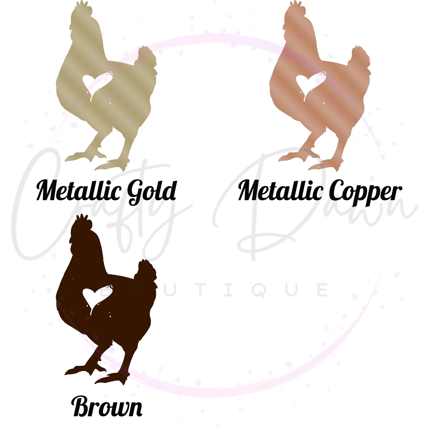 Chicken Heart Decal