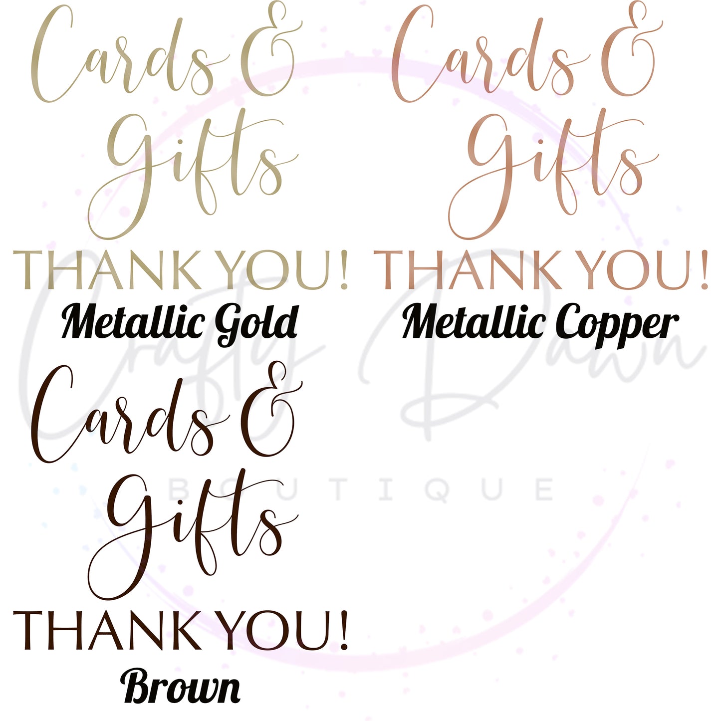 Cards And Gifts Acrylic Sign