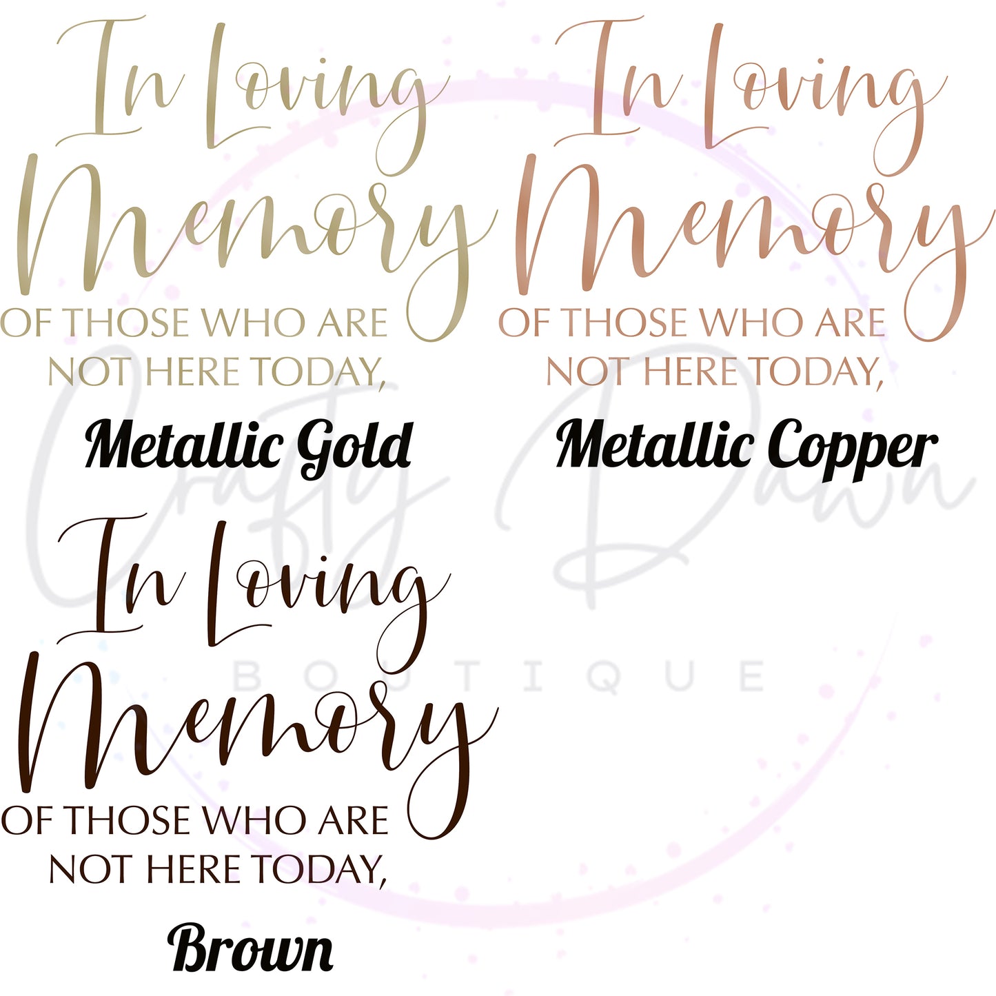 In Loving Memory Acrylic Sign
