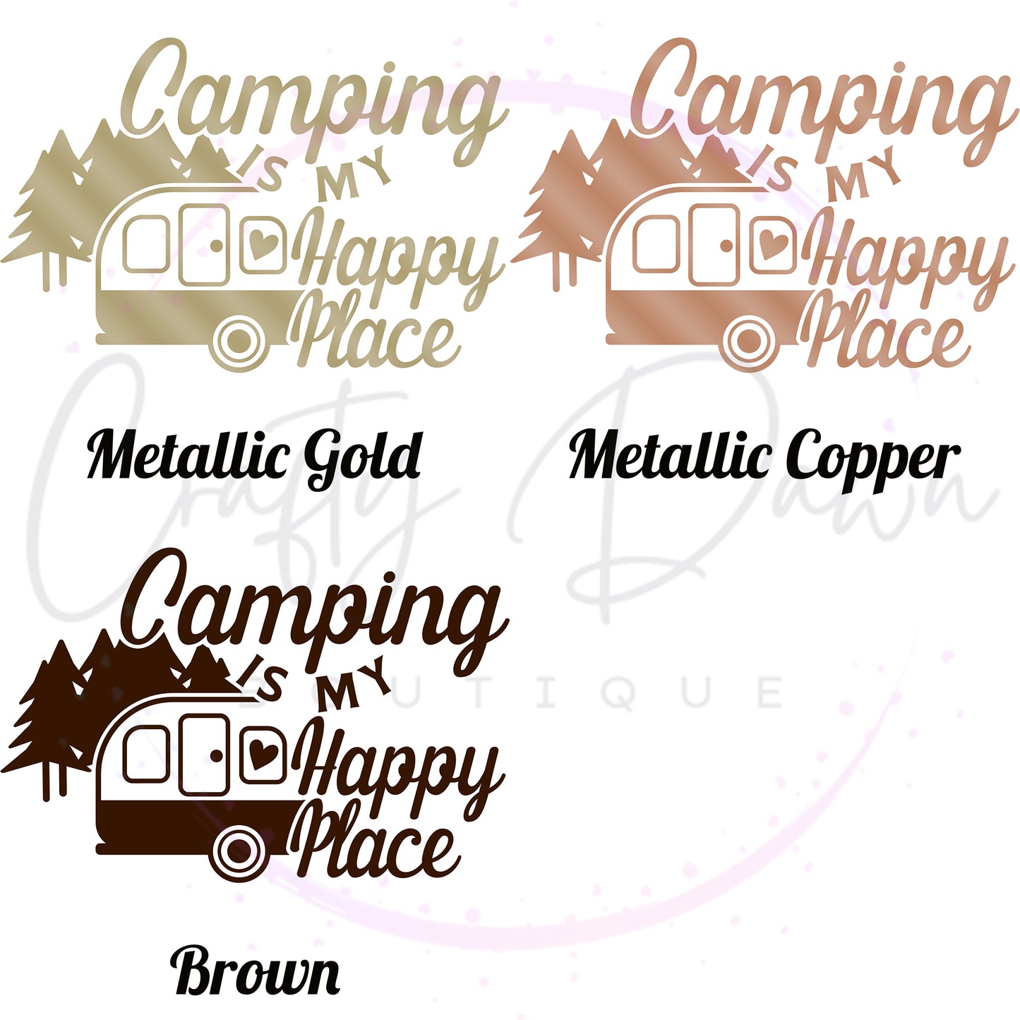 Camping Is My Happy Place Decal