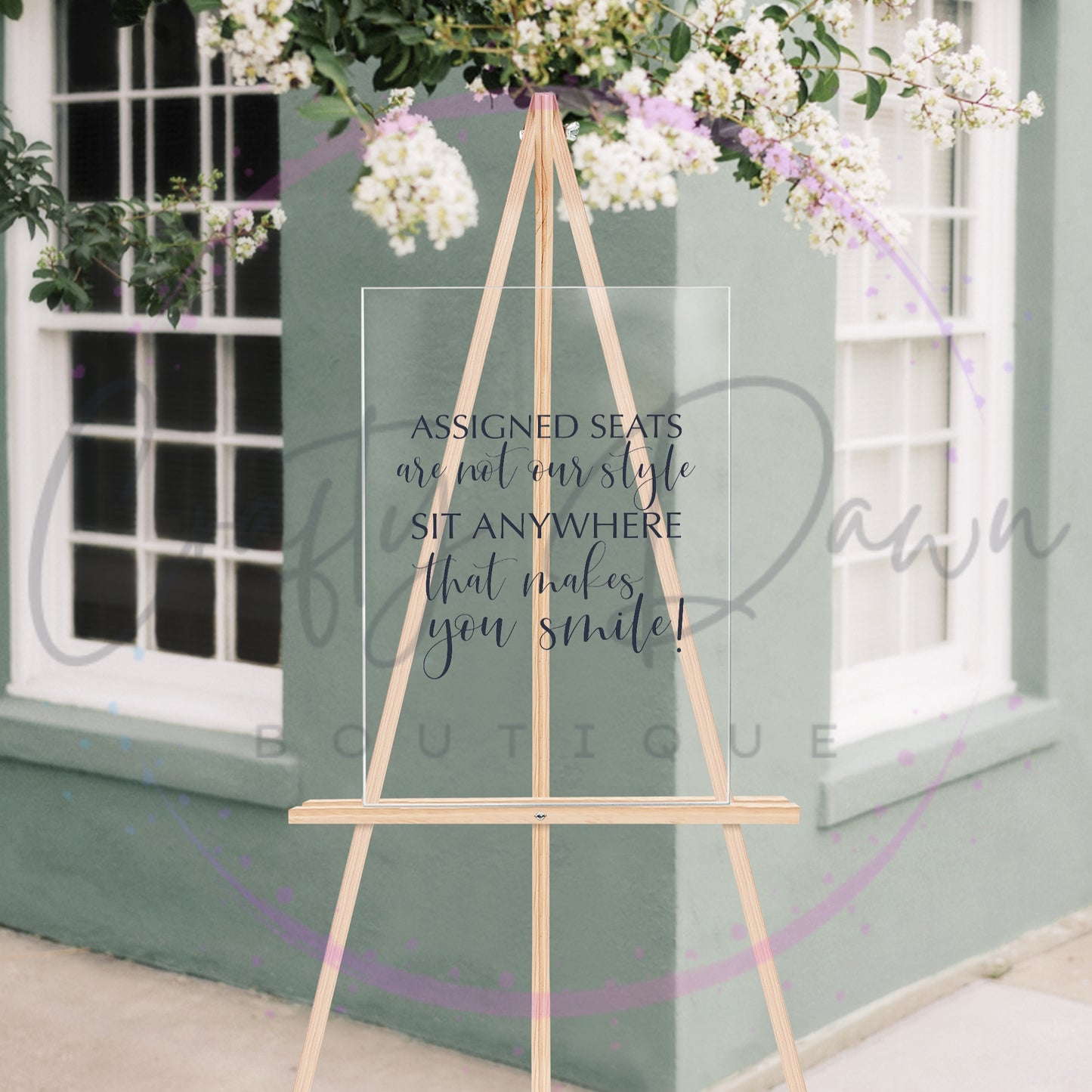 Assigned Seats Acrylic Sign
