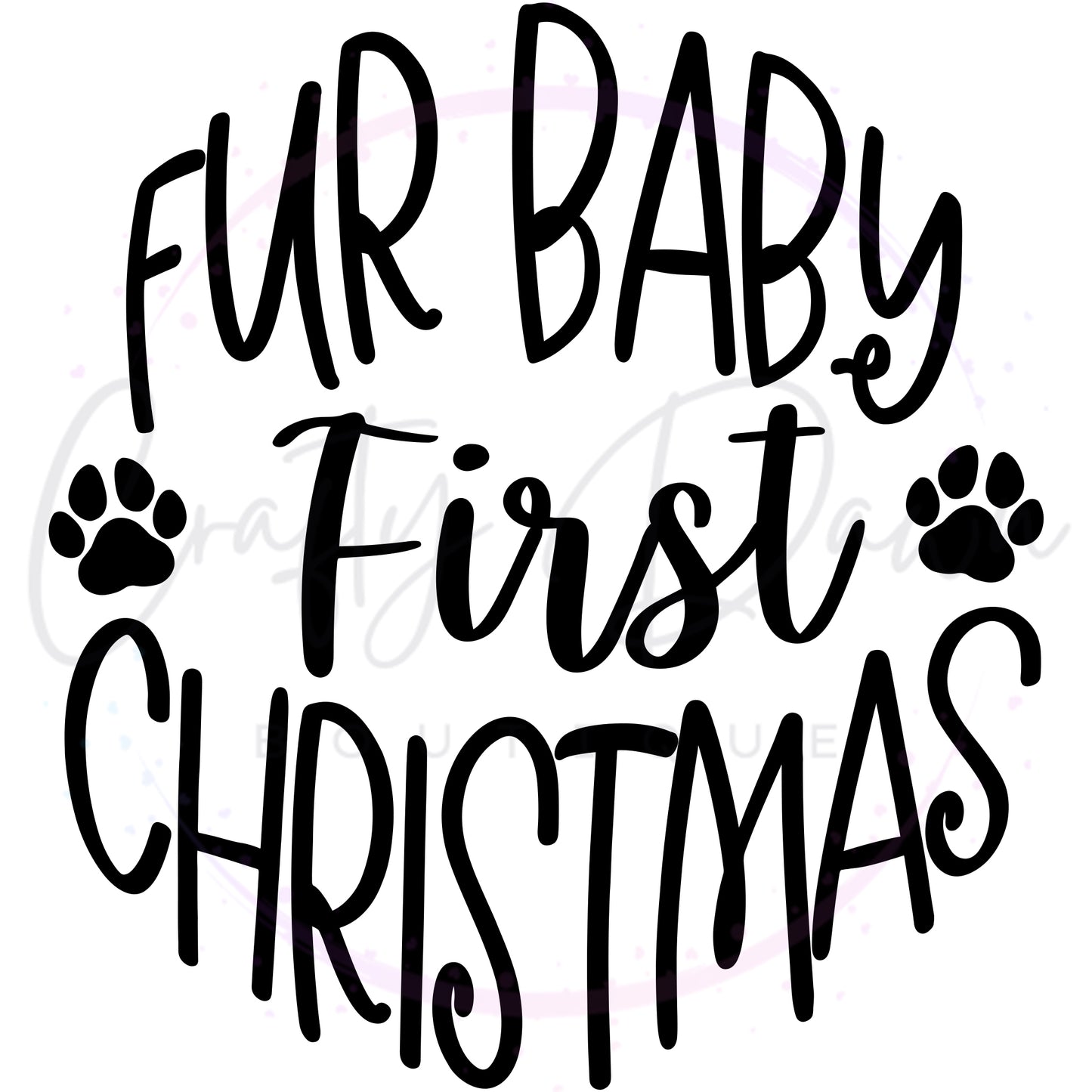 Fur Baby First Christmas Engraved Acrylic Ornament