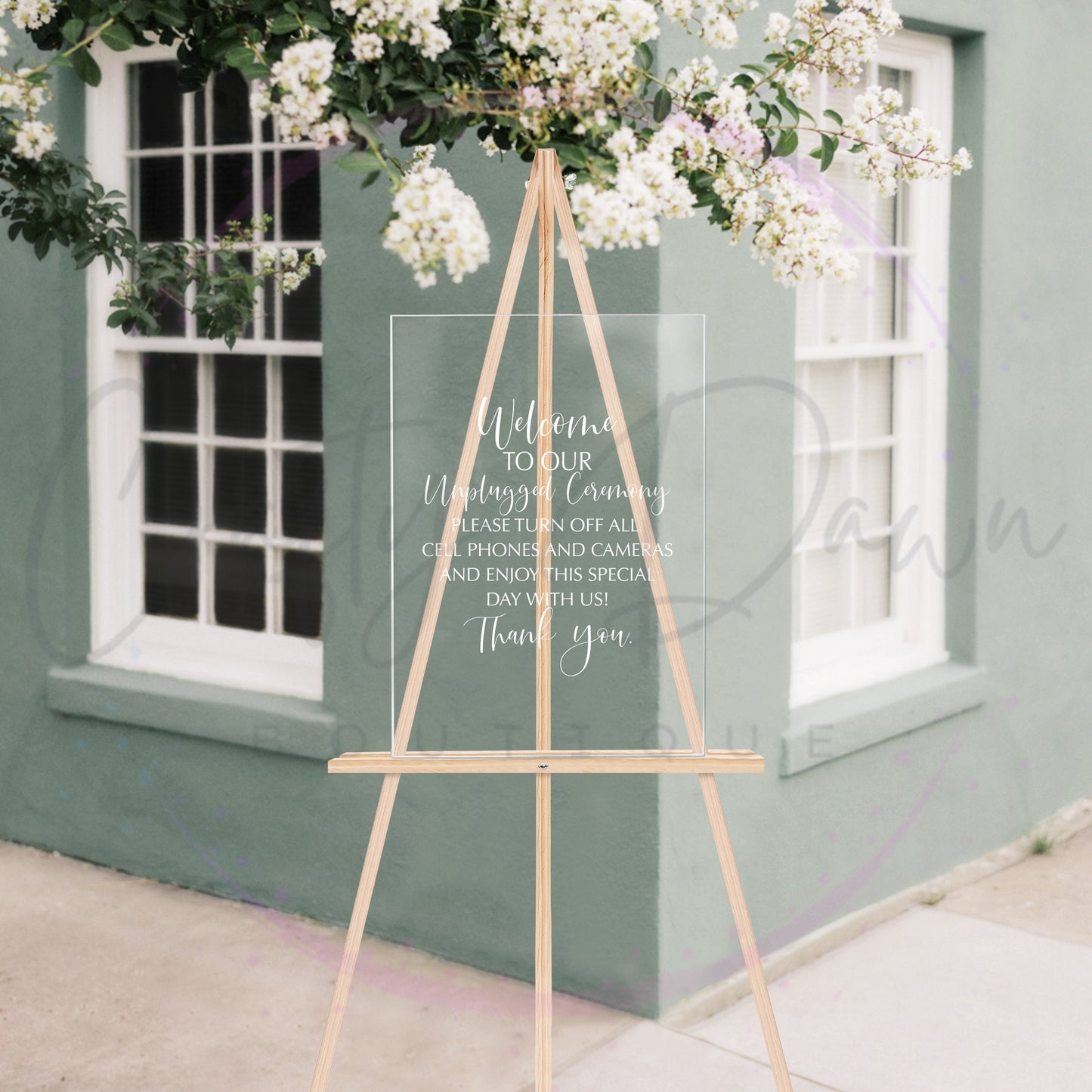 Unplugged Ceremony Acrylic Sign