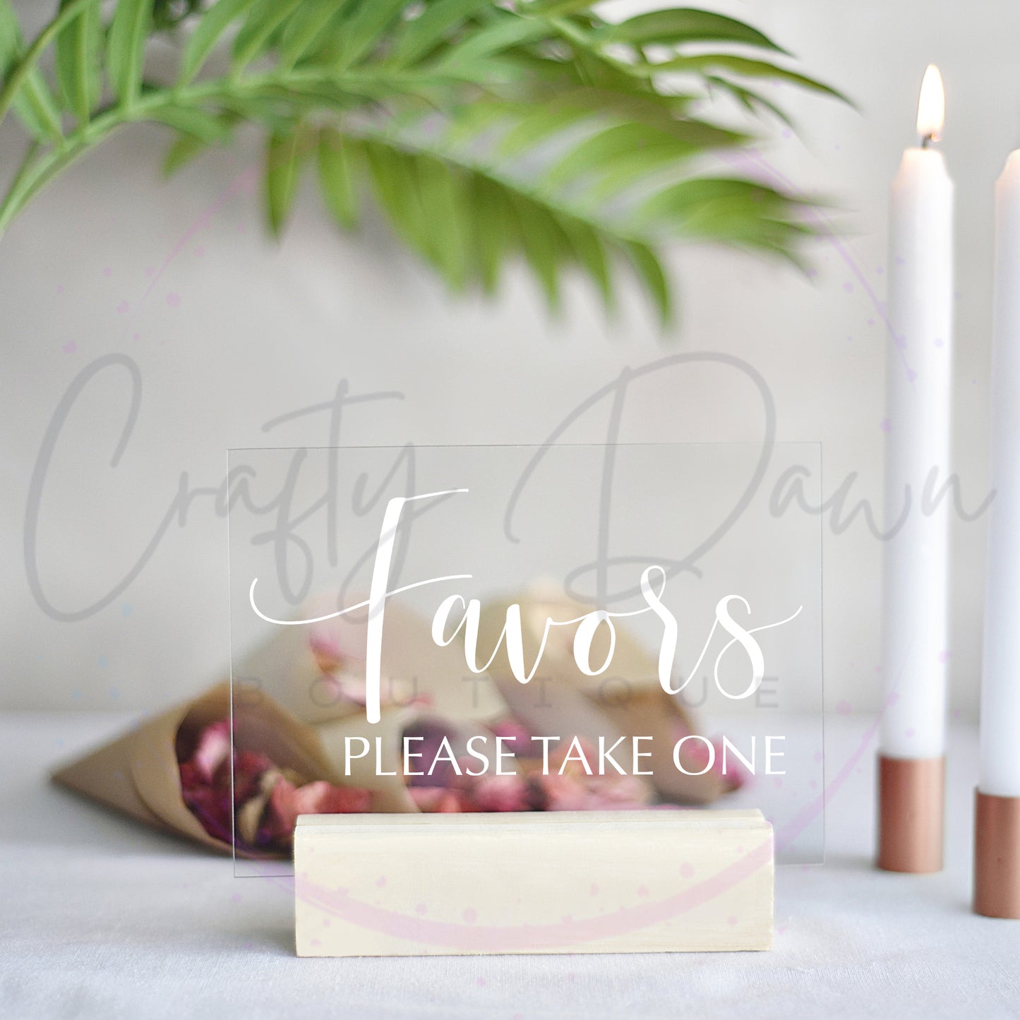 Favors Please Take One Acrylic Sign