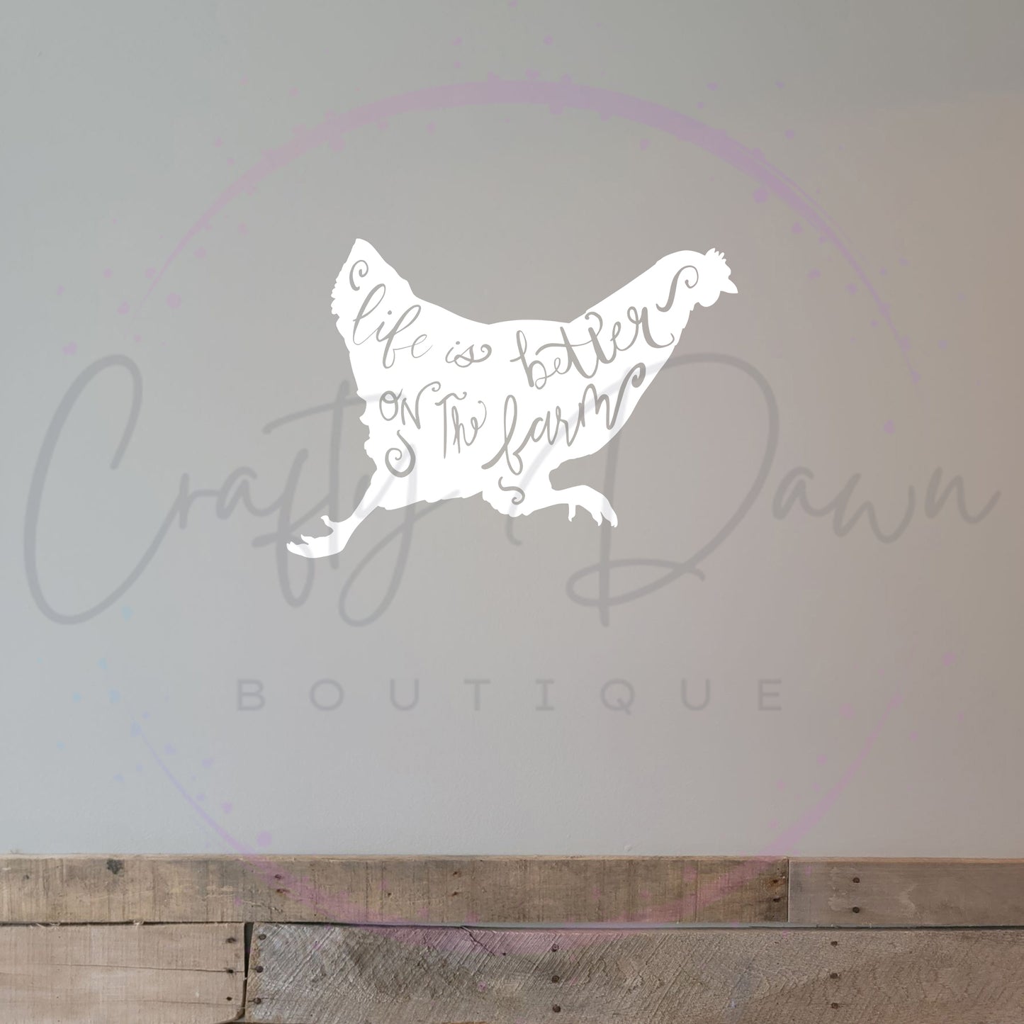 Life Is Better Chicken Decal