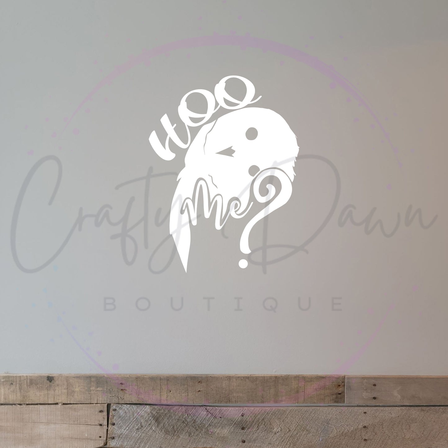 Hoo Me? Decal
