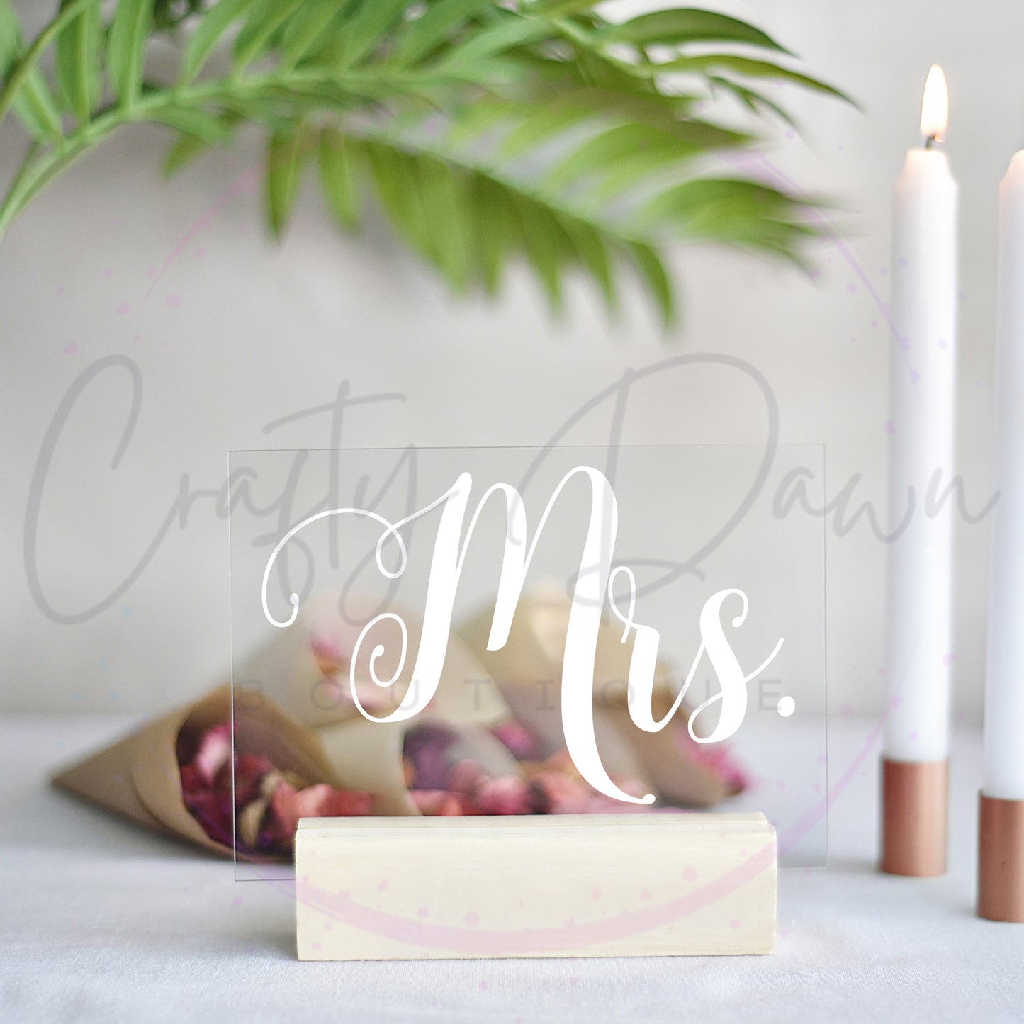 Mrs. Acrylic Sign