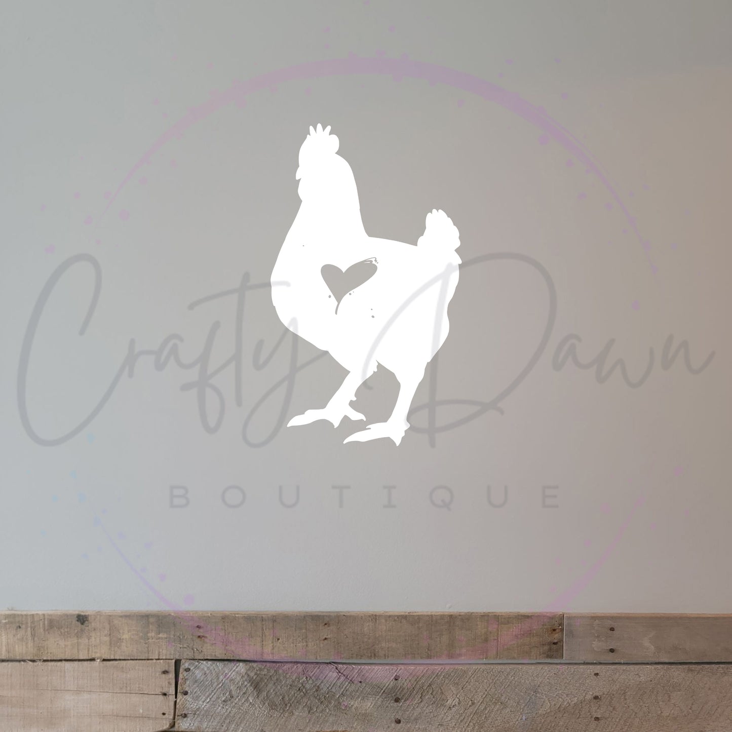 Chicken Heart Decal