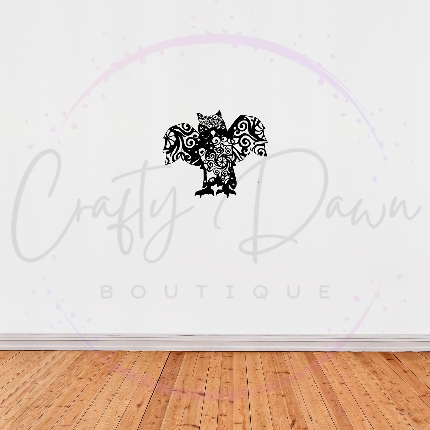 Owl Mandala Decal 2