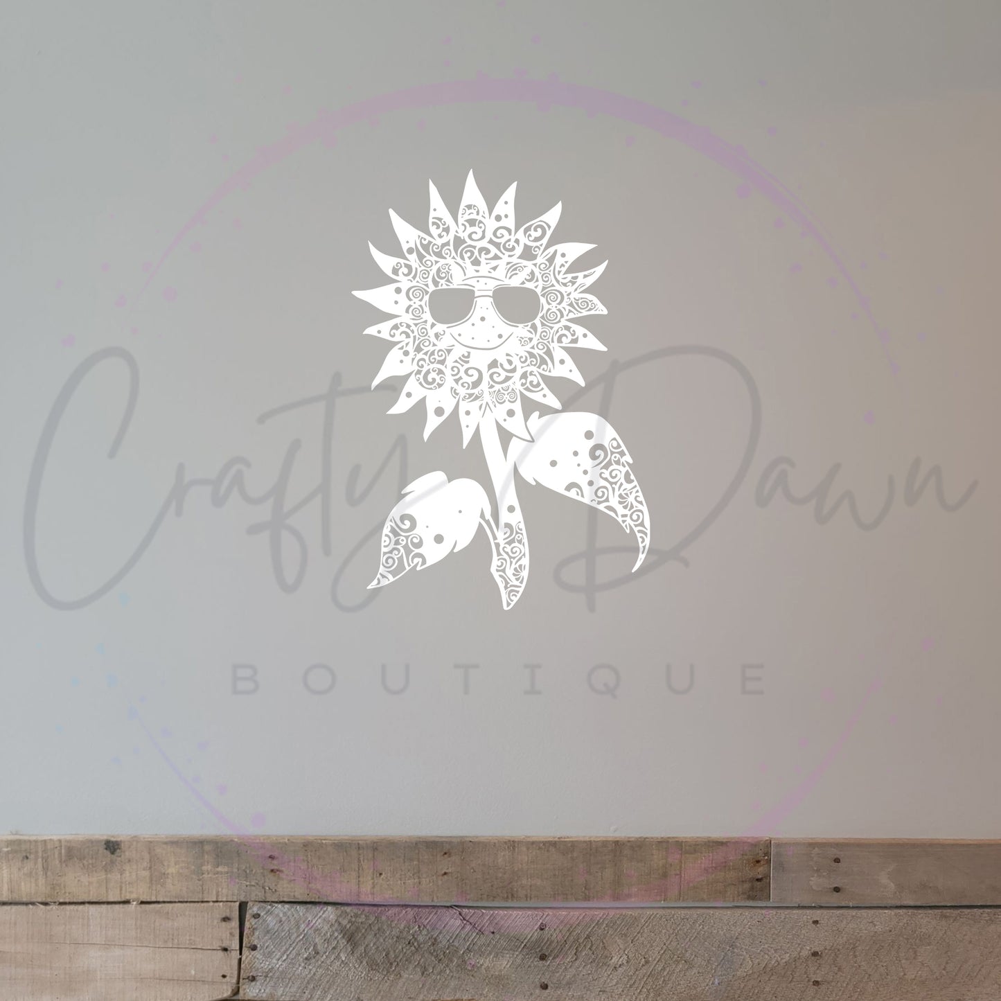 Cool Sunflower Mandala Decal