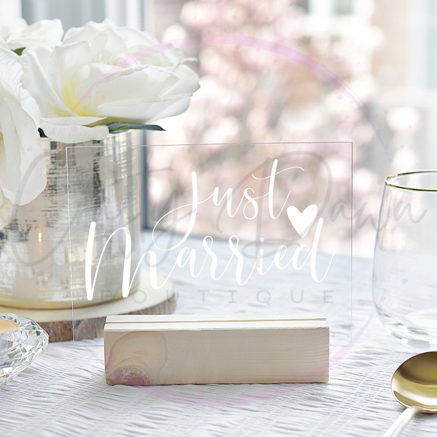 Just Married Acrylic Sign