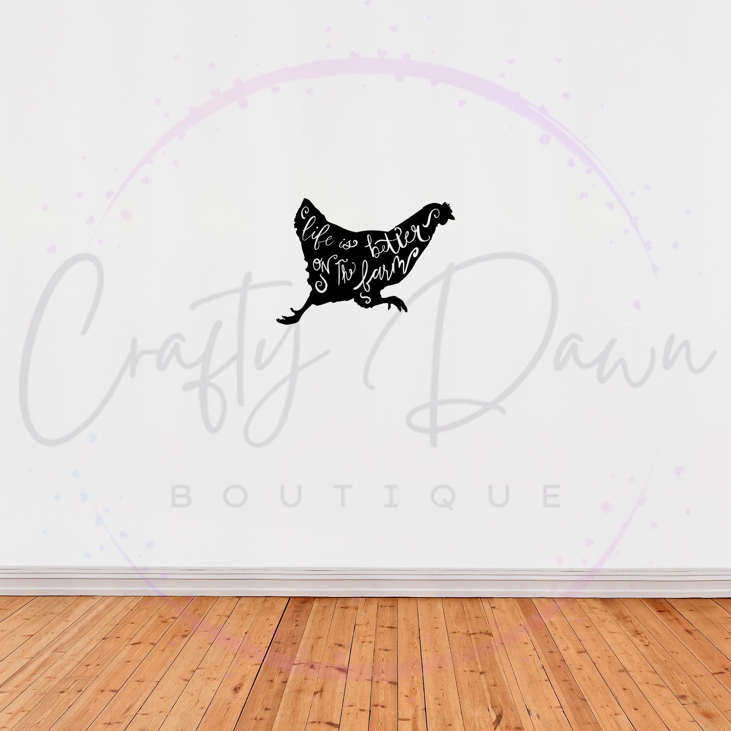 Life Is Better Chicken Decal