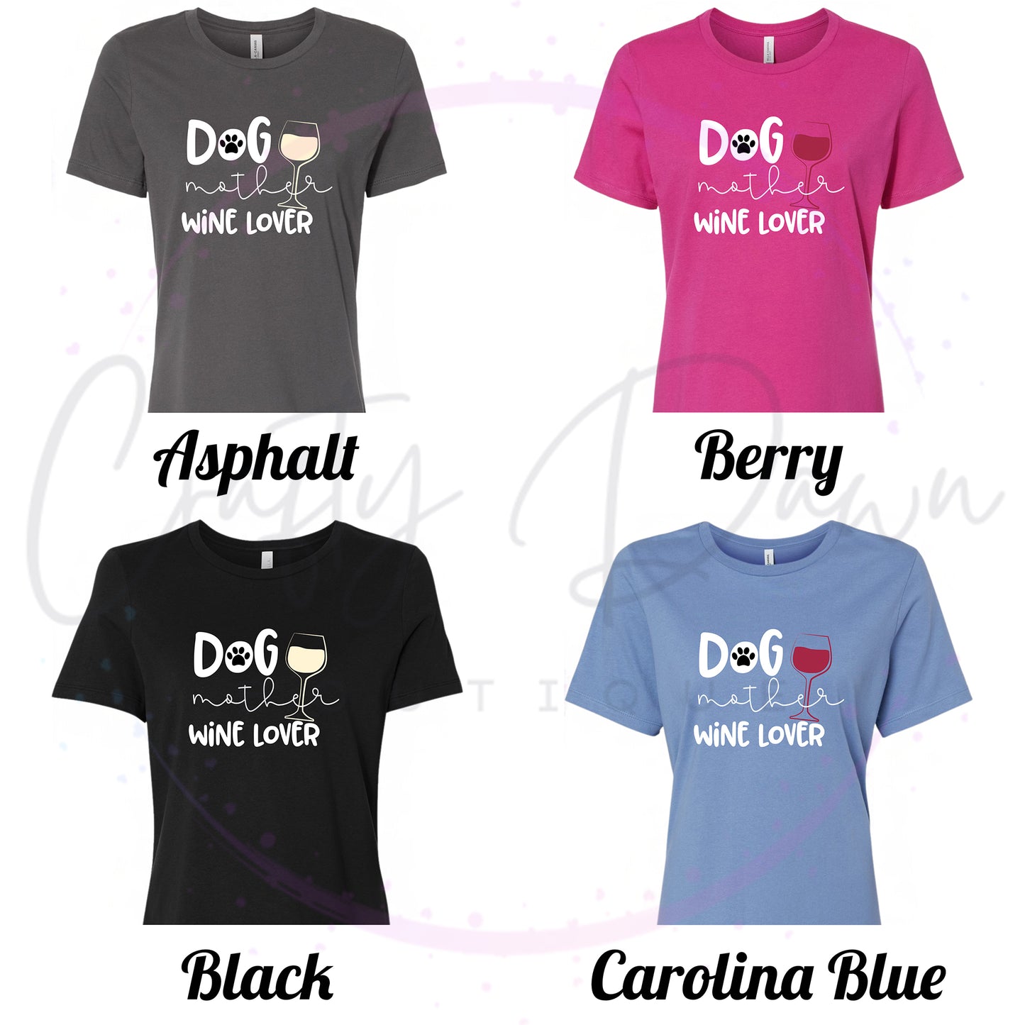 Dog Mother Wine Lover Women's Tee