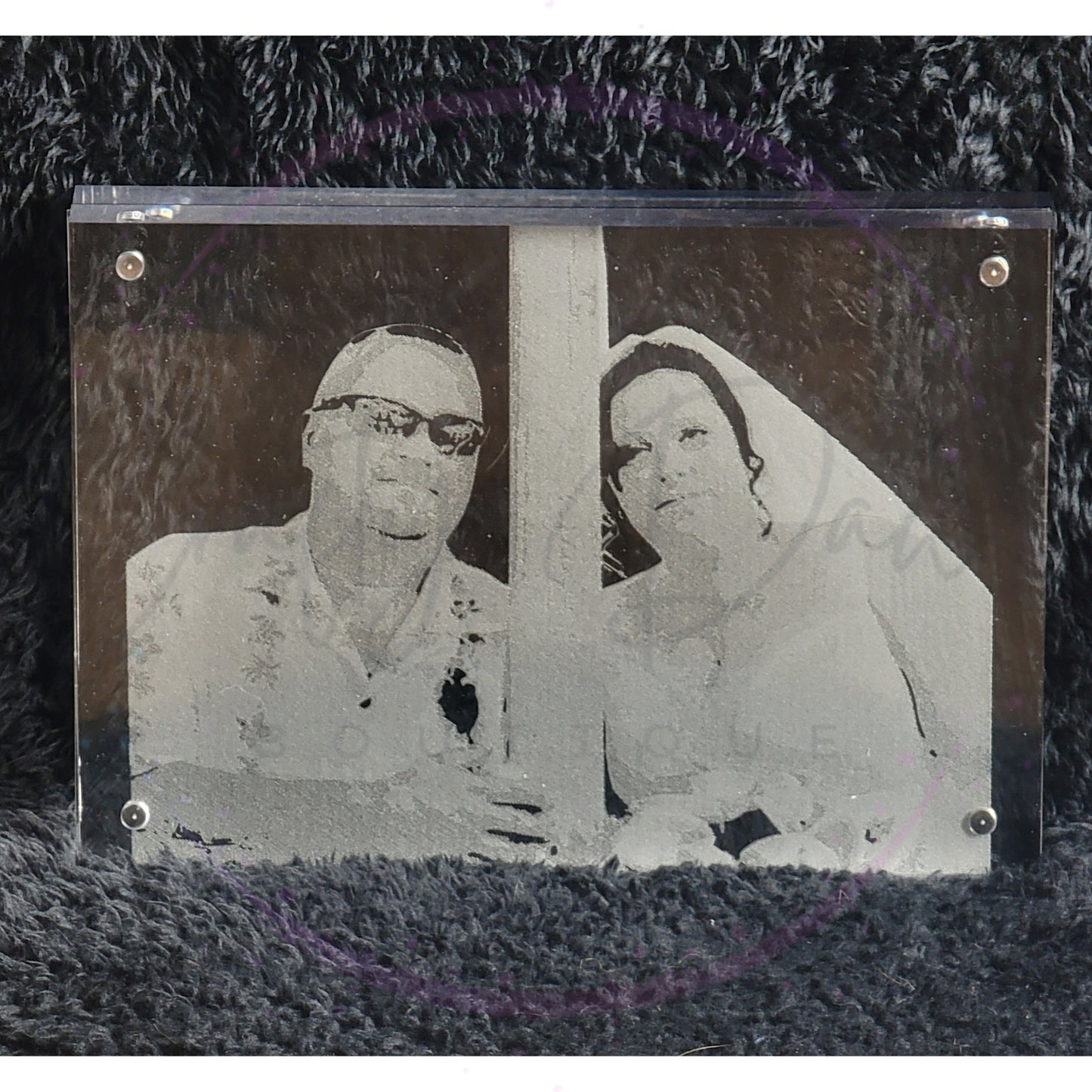 Custom Engraved Acrylic Block Photo