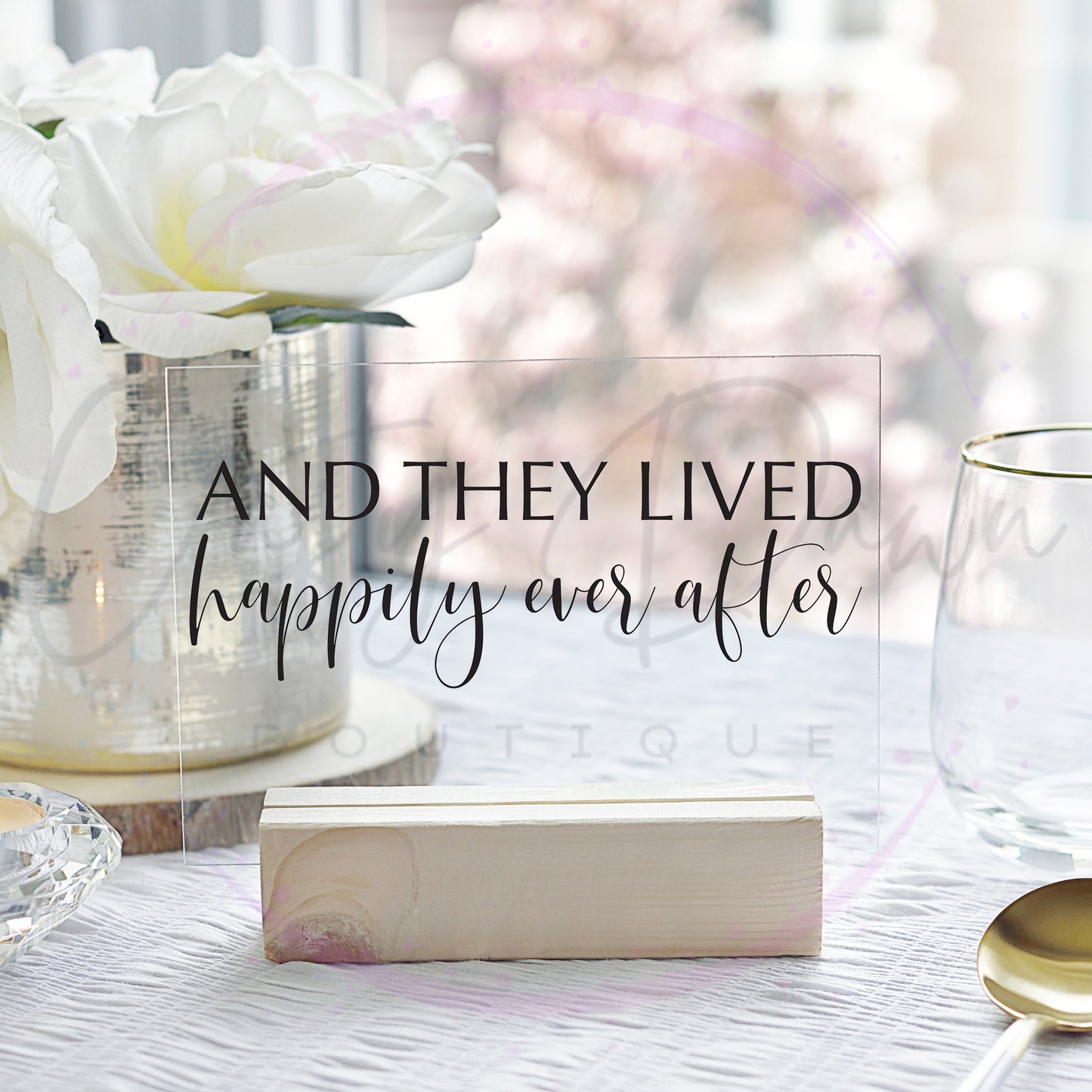 Happily Ever After Acrylic Sign