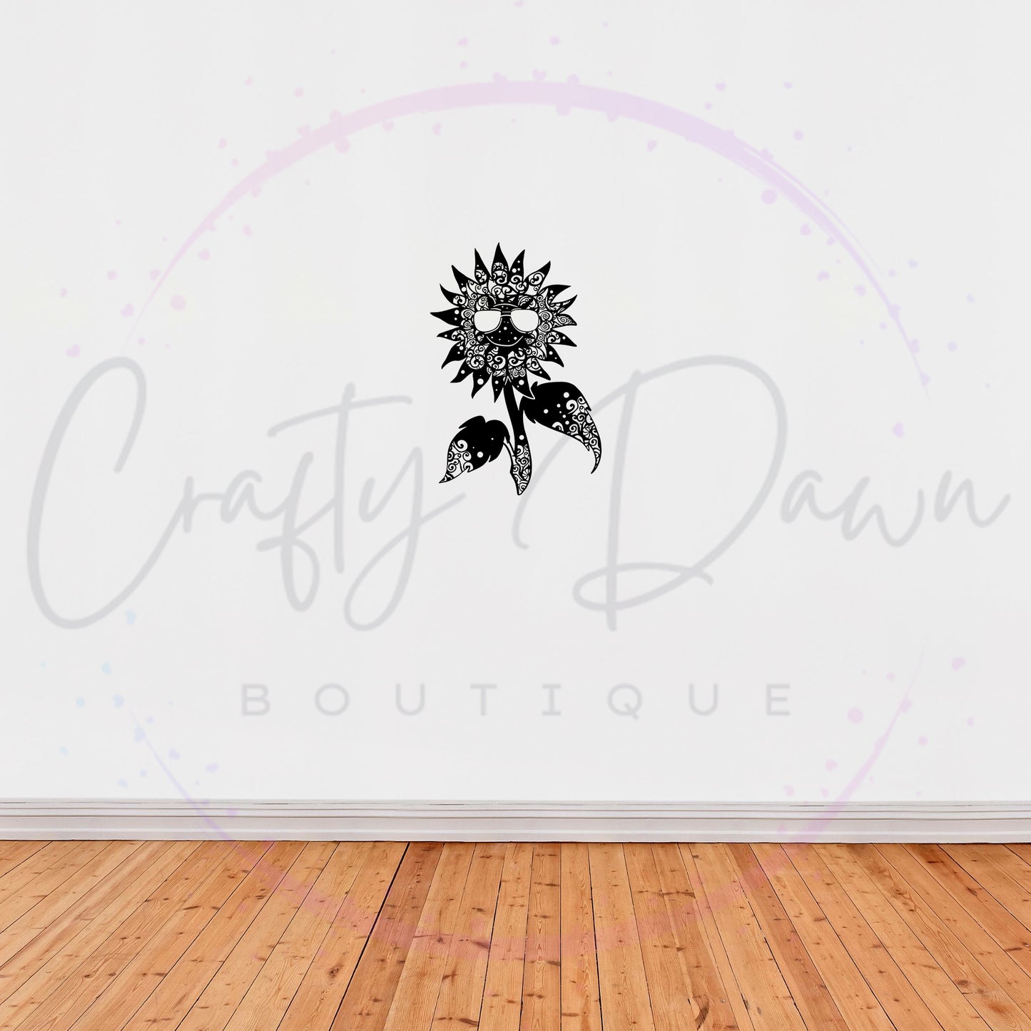 Cool Sunflower Mandala Decal