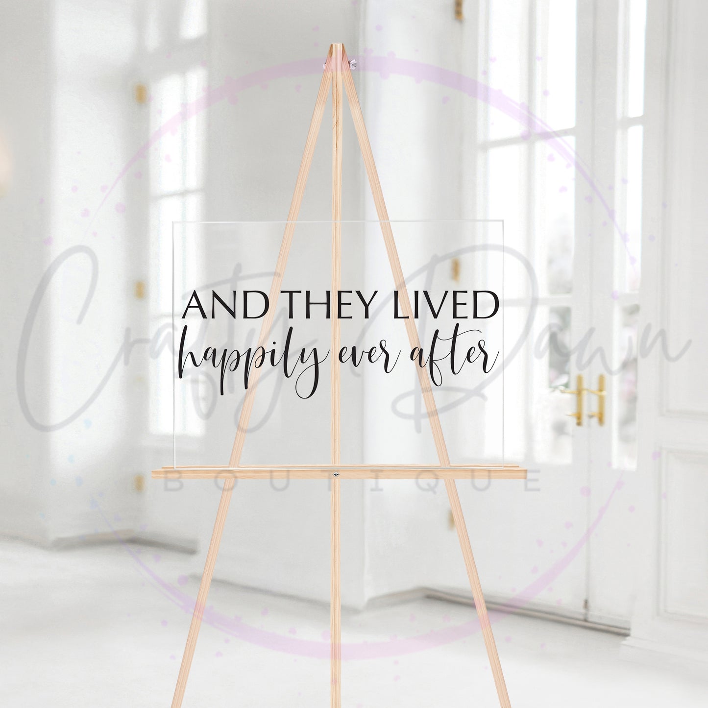 Happily Ever After Acrylic Sign