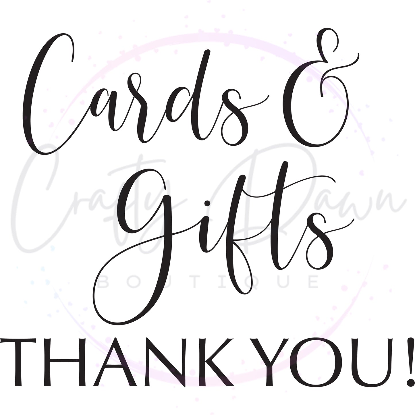 Cards And Gifts Acrylic Sign