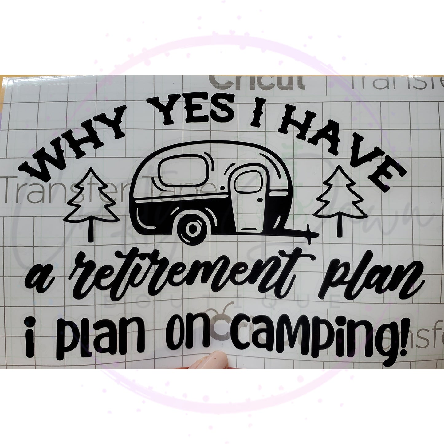 Camping Retirement Plan Decal