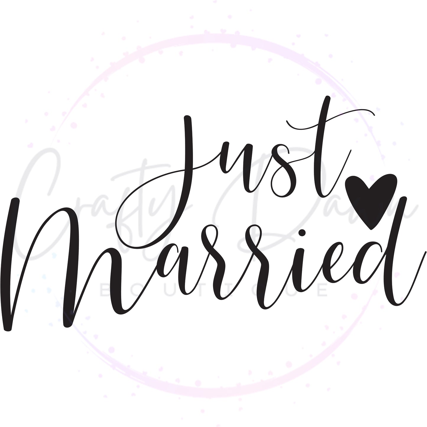 Just Married Acrylic Sign