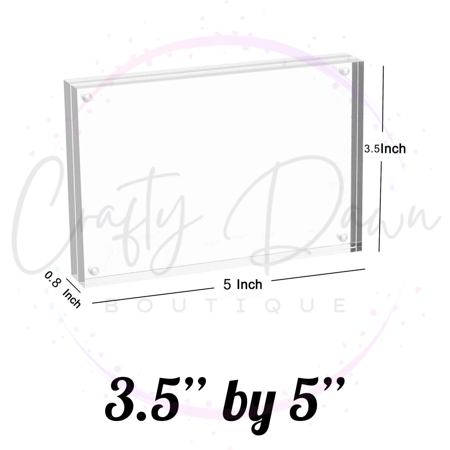 Custom Engraved Acrylic Block Photo