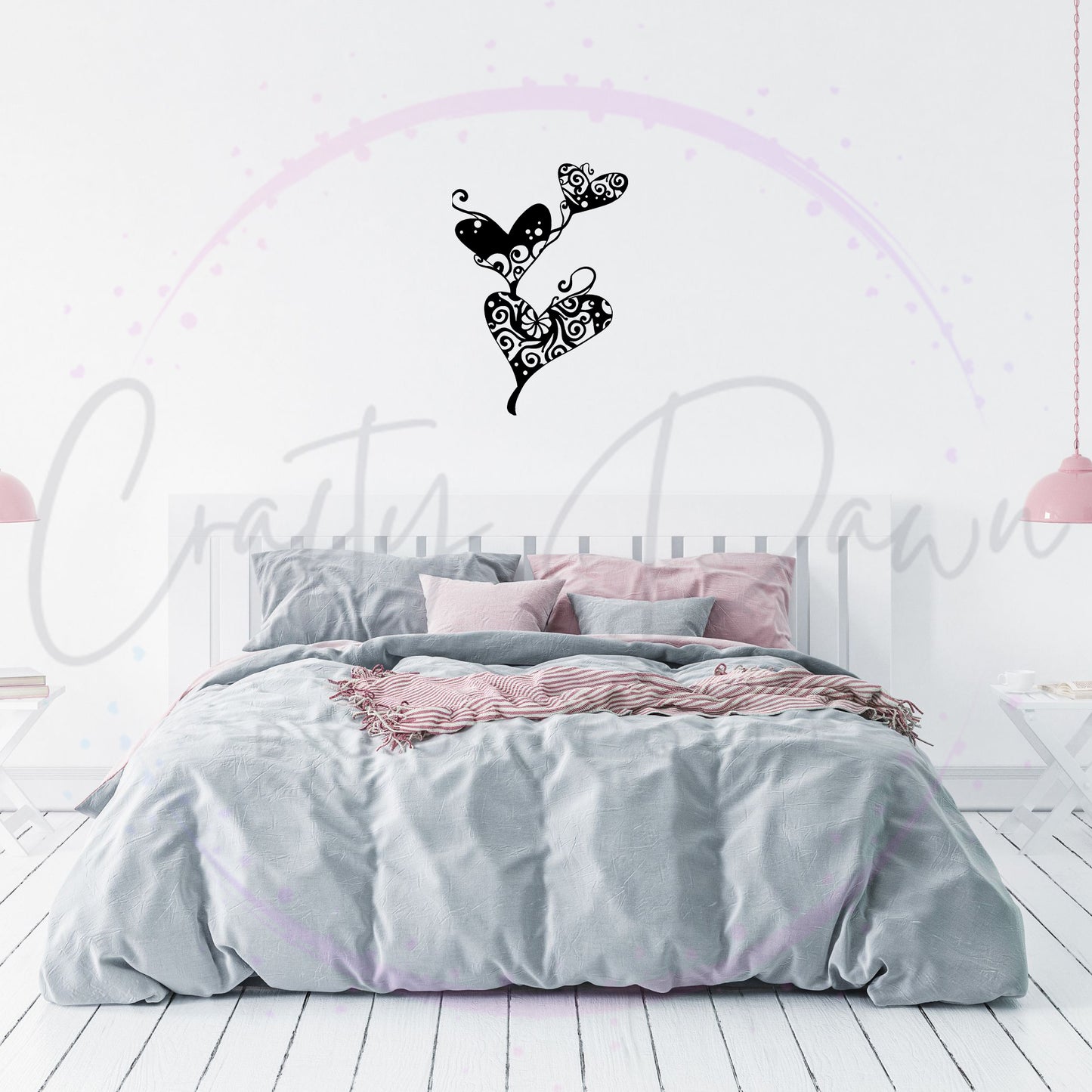 Tangled Hearts Mandala Decal