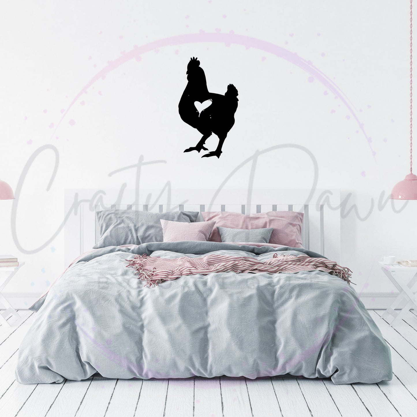 Chicken Heart Decal