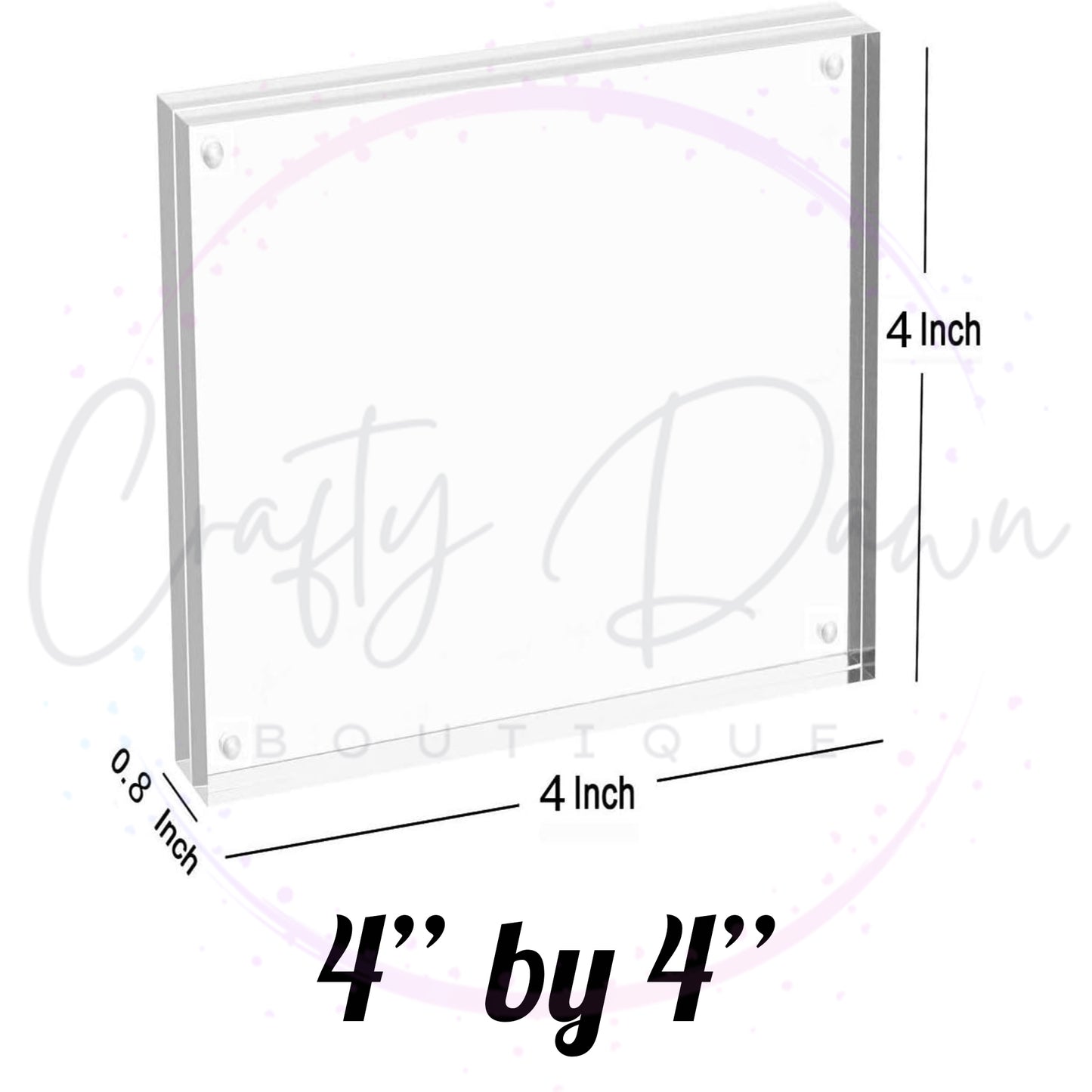 Custom Engraved Acrylic Block Photo