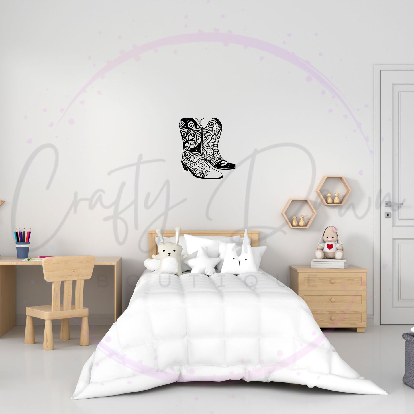 Cowboy Boots Mandala Decal