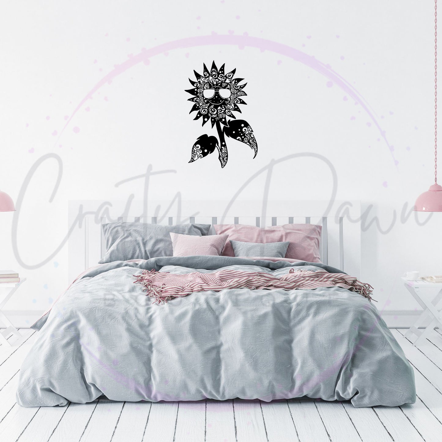 Cool Sunflower Mandala Decal