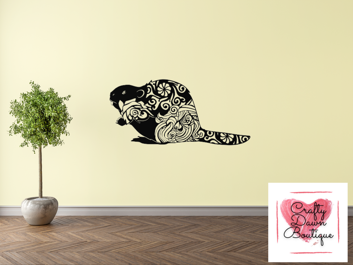 Beaver Mandala Decal