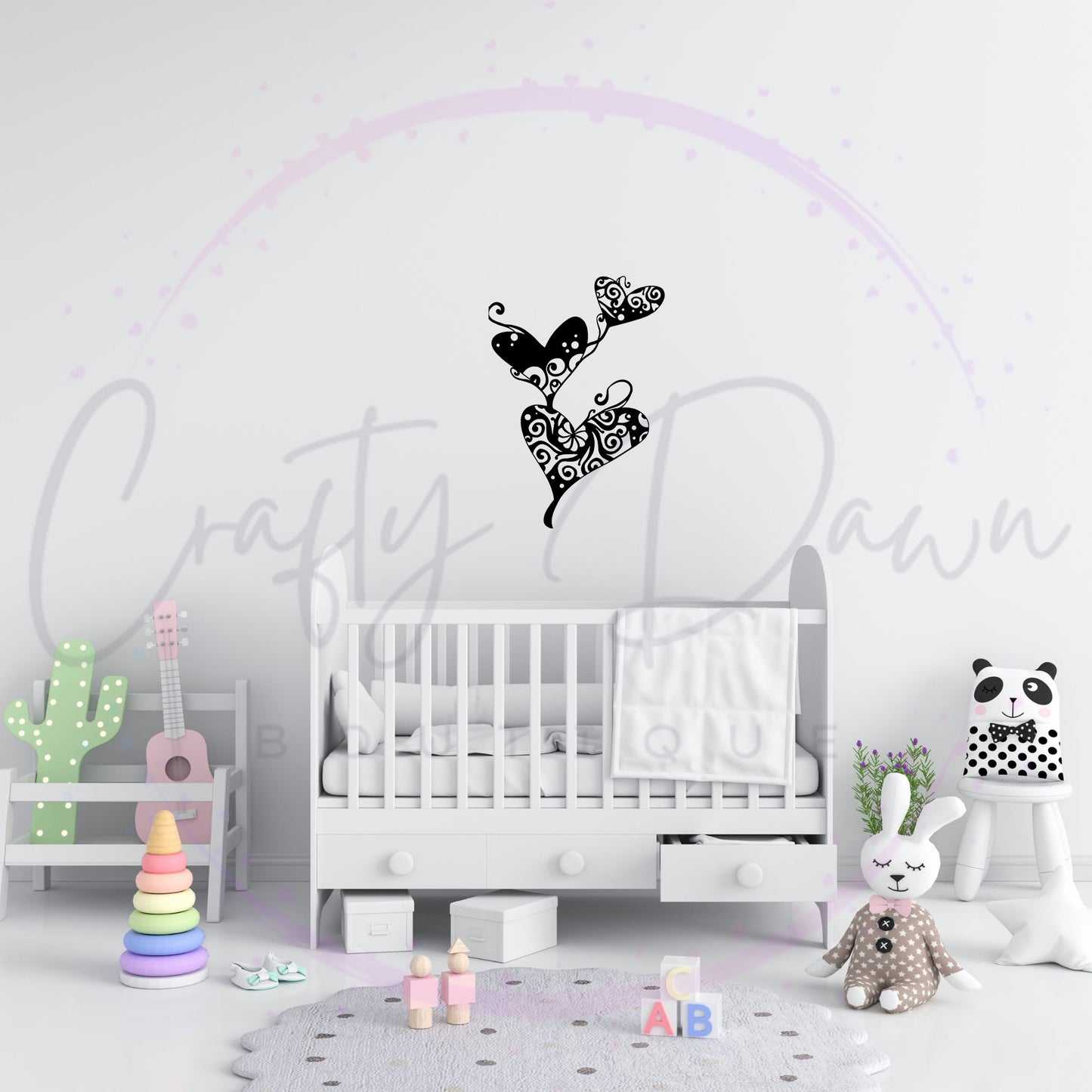 Tangled Hearts Mandala Decal