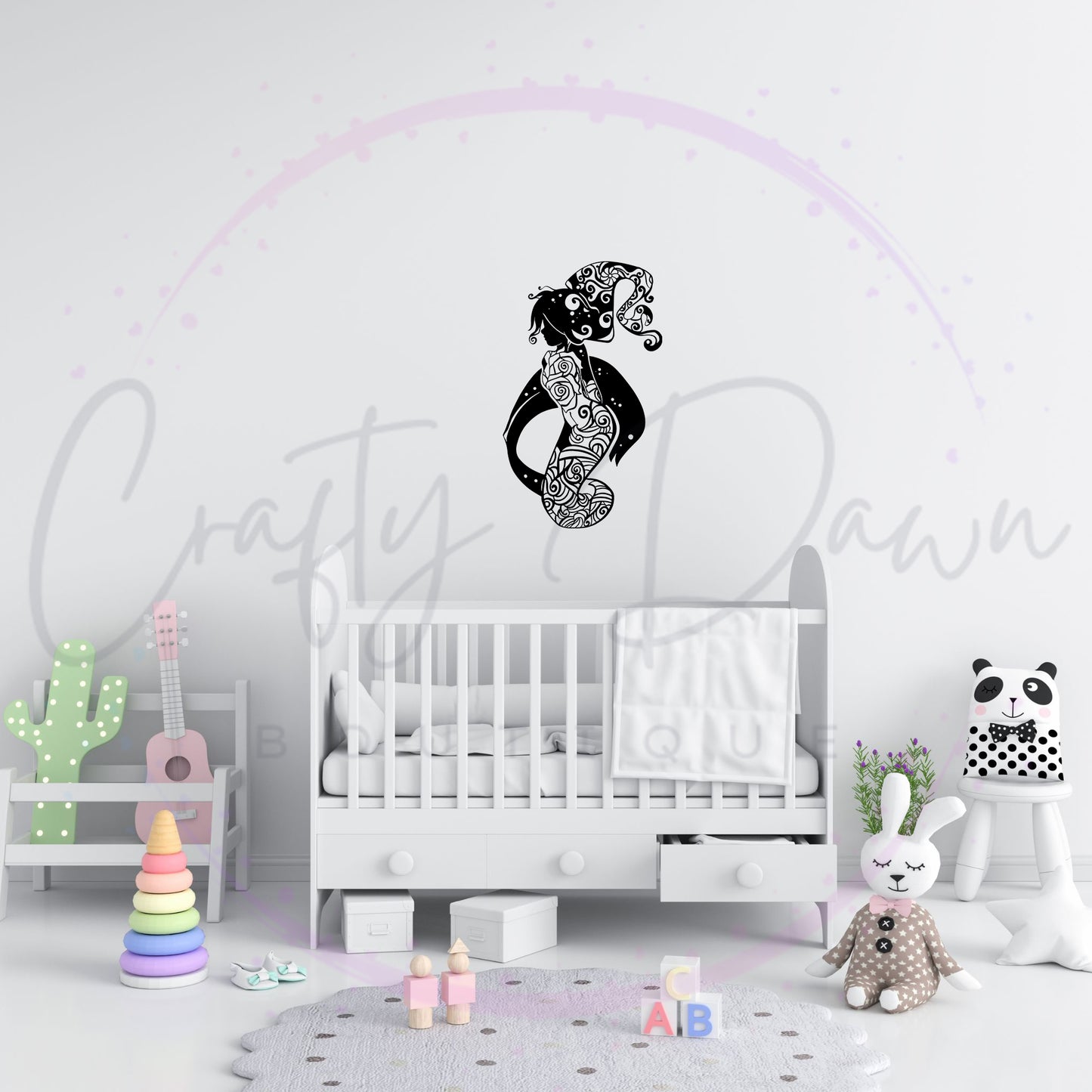 Rose Mermaid Decal