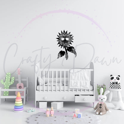 Cool Sunflower Mandala Decal