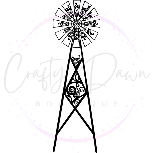 Farmhouse Windmill Decal